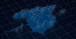 Map of Spain with data