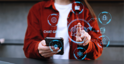Stock photo with a cell phone